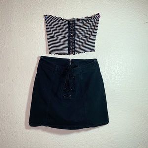Charlotte & Russ shirt with forever 21 skirt